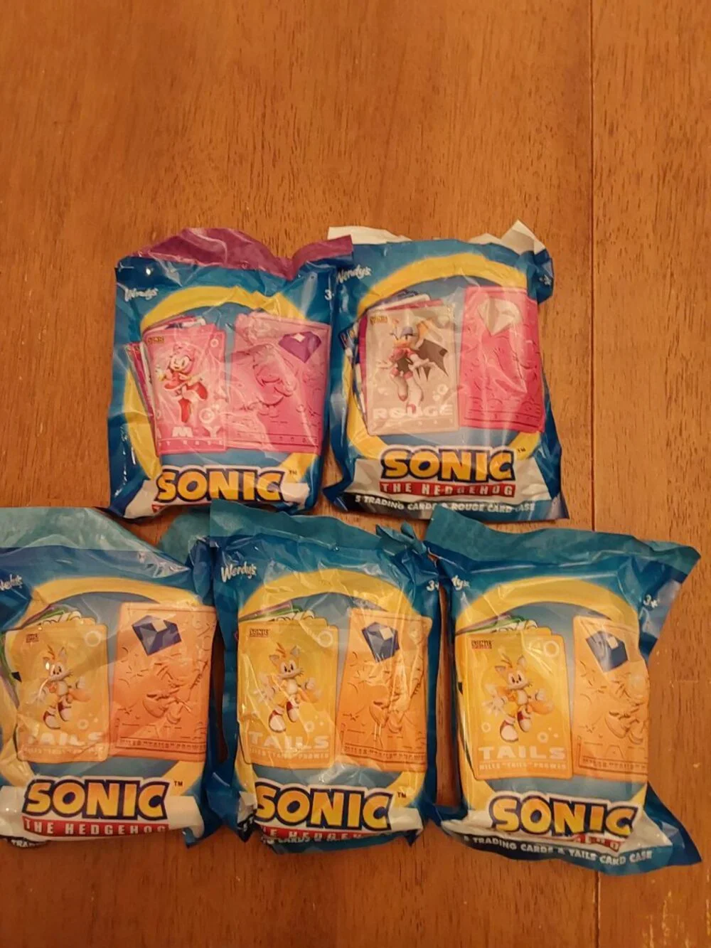 WENDYS SONIC HEDGEHOG TRADING CARDS W CASE NEW wendy sonic